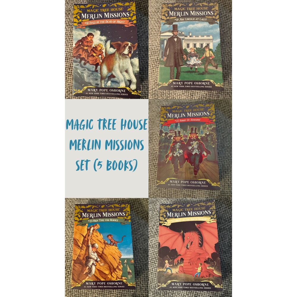 Magic Tree House Merlin Missions 5 Chapter Book Set Lot Mary Pope Osborne